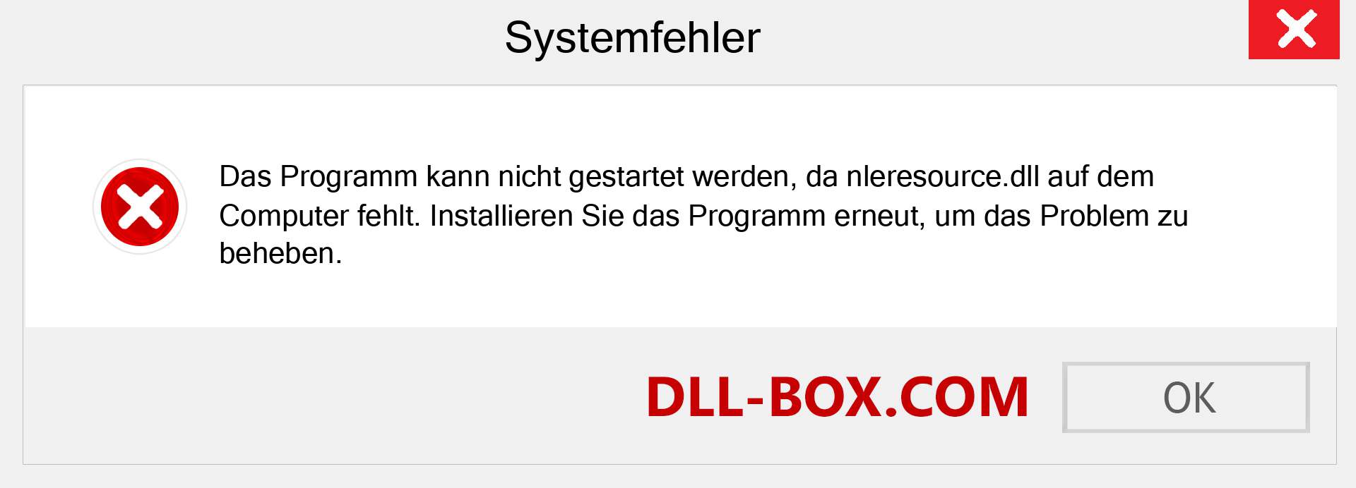 nleresource.dll-Datei fehlt?. Download für Windows 7, 8, 10 - Fix nleresource dll Missing Error unter Windows, Fotos, Bildern